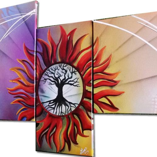 Tableau moderne soleil