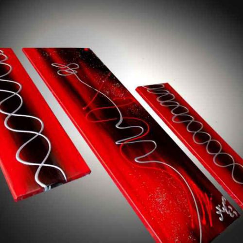 Tableau abstrait Red fire