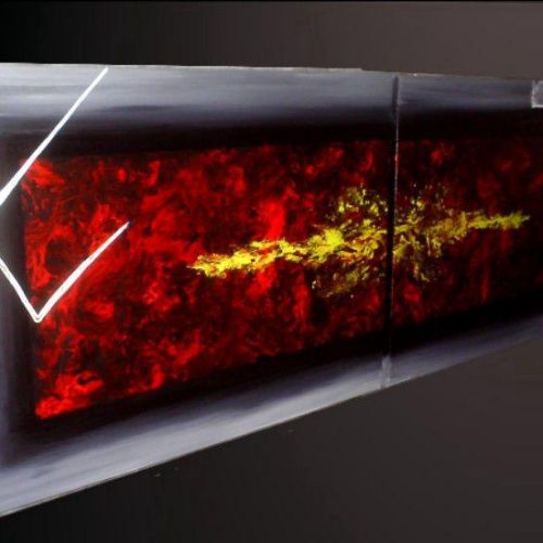 Tableau abstrait Rubis