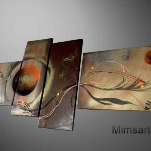 Tableau abstrait Planete Gourmande