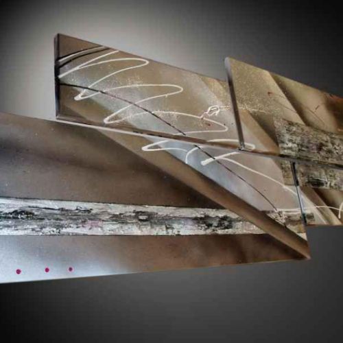 Tableau moderne Prosperité Taupe