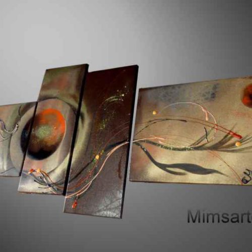 Tableau abstrait Planete Gourmande