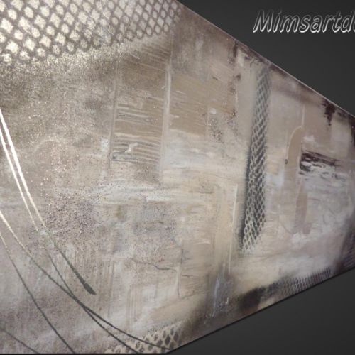 Tableau contemporain marron beige 1 toile