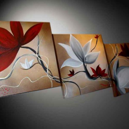 Tableau Fleur Bora Bora marron