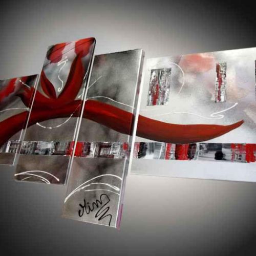 Tableau figuratif Rouge en fetes