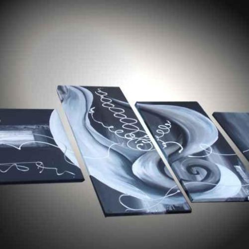 Tableau abstrait noir et blanc Trouble