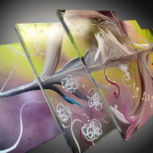 Tableaux Fuji Horloge