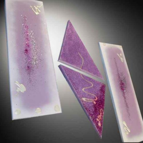 Tableau paillettes Metal Flake Mauve