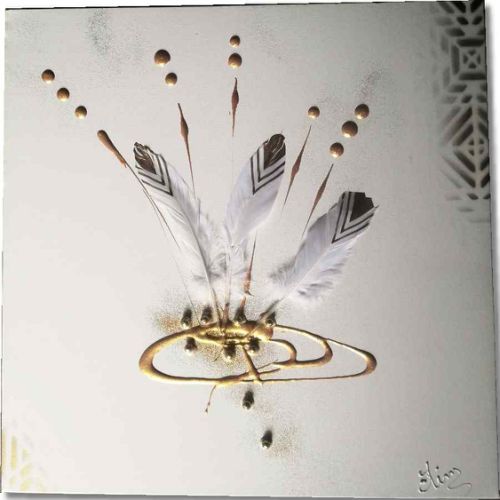 cadre deco ethnique blanc