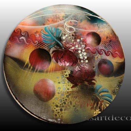 Tableau abstrait original Eclosion