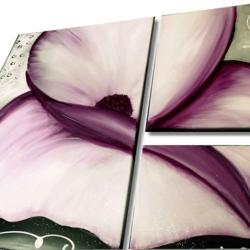 tableau coquelicot mauve