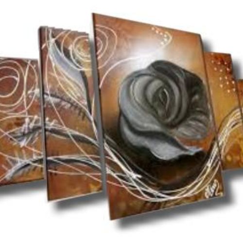 Tableau rose noire et marron