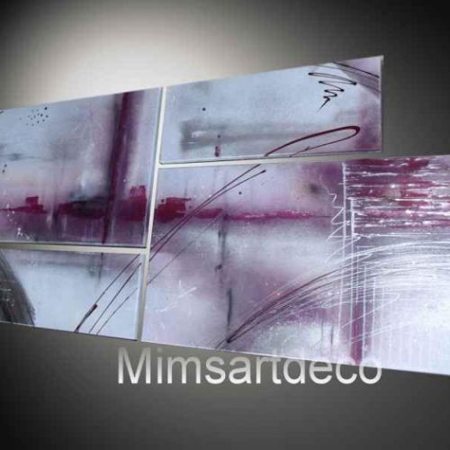 Tableau blanc mauve Manhattan