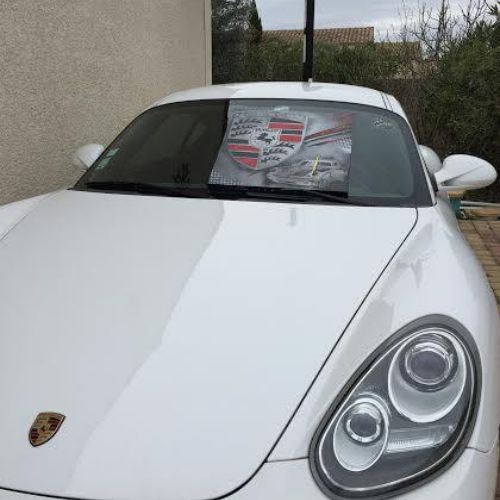 TABLEAU PORSCHE VOITURE BLANCHE