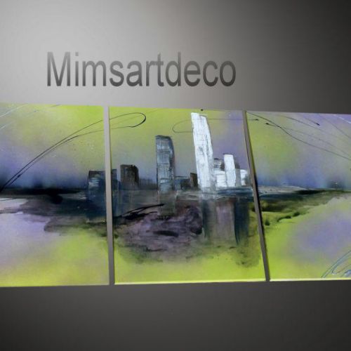 Tableau moderne vert anis Voyage d'un réve