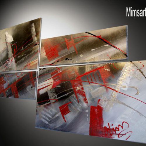 Tableau moderne rouge et noir The Best