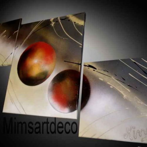 peinture Le choc des planètes