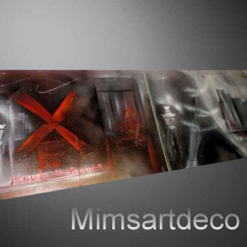 Peinture a la bombe Paris moulin rouge