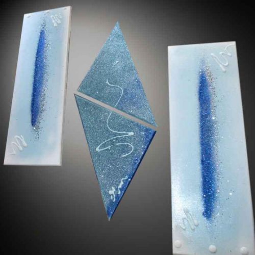 Tableau Metal Flake Bleu