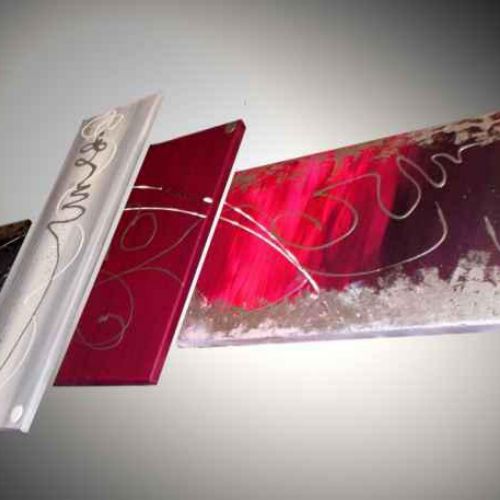 Tableau abstrait Raspberry