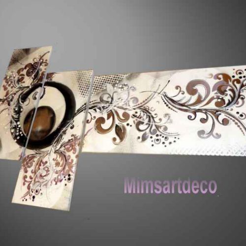 TABLEAU MODERNE BAROQUE BLANC