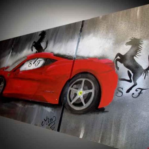 Tableau Ferrari xxl Rouge