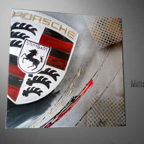 TABLEAU PEINTURE PORSCHE