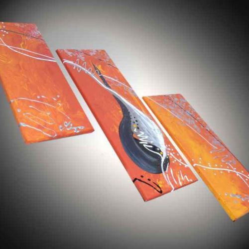 Tableau orange Blood Metal