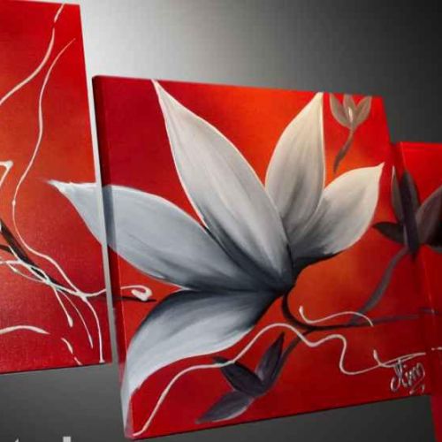 Tableau Bora Bora rouge