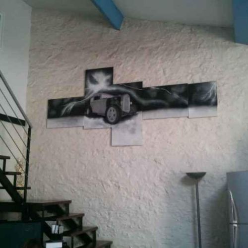 Tableau deco loft hot rod