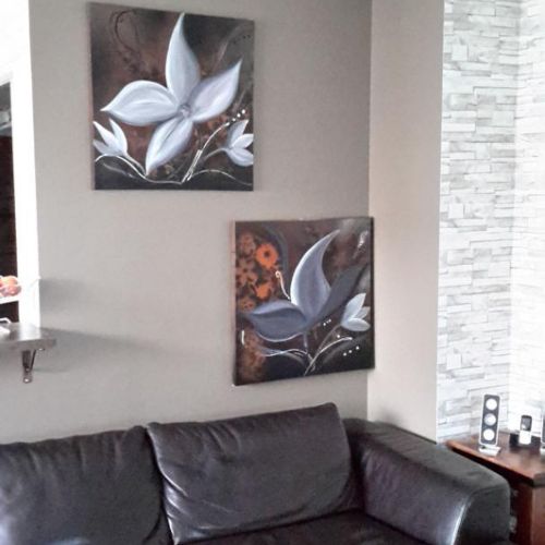 TABLEAU FLORAL PERSONNALISE deco salon