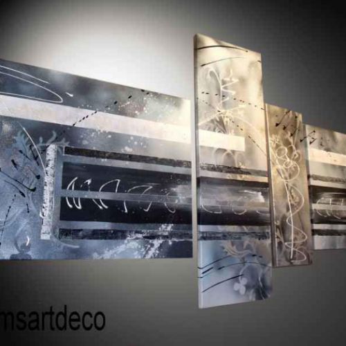 Tableau abstrai txxl gris Ardoise