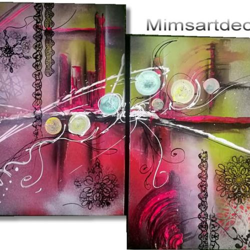 Tableau moderne colore bulding