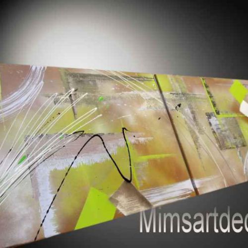 Tableau abstrait Citron Vert